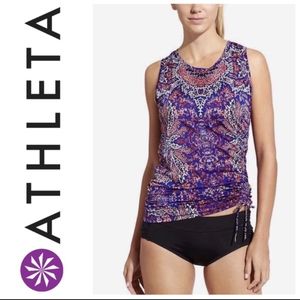Athleta Aqualuxe Purple Sleeveless Rashguard